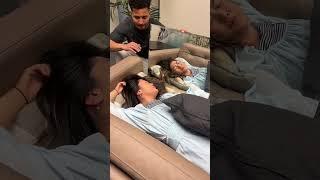 Girlfriend was just sleeping when she got prank with mirror! #Shorts