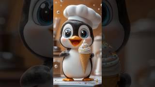 Relaxing AI Music | Penguin vs. Melting Ice Cream – Who Will Win? "#RelaxingMusic #CozyAnimalAI