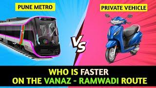 Pune Metro Vlog 325 - Metro VS Private Vehicle On The Vanaz - Ramwadi Line…