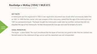 [Case Law] ['lapse of time'] Routledge v McKay [1954] 1 WLR 615