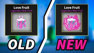 Old Love VS Reworked Love Fruit Comparison. Revamp Showcase, PVP. New update Blox Fruits Roblox