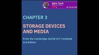 IGCSE ICT Paper 1 - Chapter 3 - Storage Devices and Media