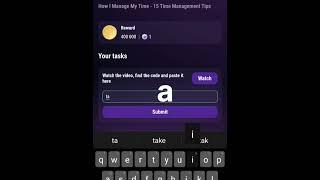 15 Time Management Tips Tapswap Code || How I Manage My Time..#tapswapcode #tapswap