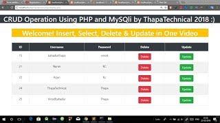 CRUD Operation in PHP MySQLi In Hindi | Select Insert Update Delete in PHP MySQLi in Hindi