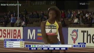 Khaddi Sagnia Triple Jump & does a little dance