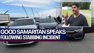 Good Samaritan speaks out following stabbing incident on Howard Frankland Bridge