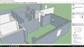 SketchUp - Как вырезать окно или проем в стене быстро