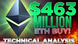 Largest ETH Purchase Ever?$463mil!Technical Analysis w/ @EvanAldo