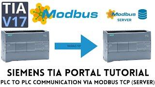 Siemens S7 1200 PLC modbus TCP server tutorial | TIA portal