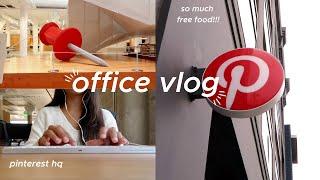 OFFICE VLOG | Pinterest HQ, eating all the free food, commuter life 