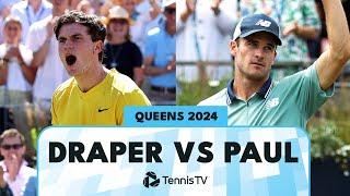 Gripping Jack Draper vs Tommy Paul Battle | Queen's 2024 Highlights