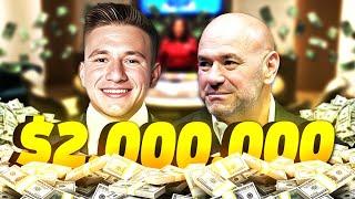 SteveWillDoIt & Dana White $2 MILLION DOLLAR GAMBLING SESSION! *INTENSE*