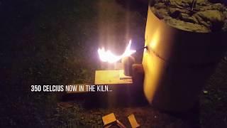 Electric charcoal making kiln: first test