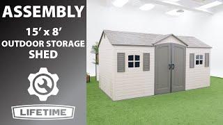 Lifetime 15' x 8' Outdoor Storage Shed | Lifetime Assembly Video