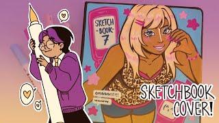 DIGITAL ARTIST designs SKETCHBOOK COVER for the first time! || draw with me! + arrtx markers