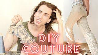 #SHORTS Crazy fabric manipulation ideas to upcycle your old pants!  3d shibori technique thrift flip