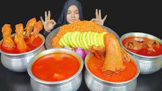 HANDI MUTTON CURRY, HANDI CHICKEN CURRY, SPICY KALEJI CURRY, SPICY EGG CURRY, Schezwan Rice, ASMR