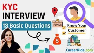 KYC Interview Questions - For Freshers & Experienced| KYC Analyst | KYC Officer