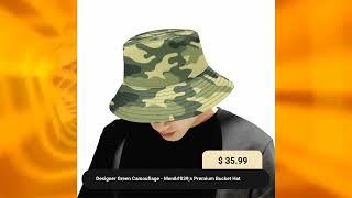 Designer Green Camouflage - Men's Premium Bucket Hat