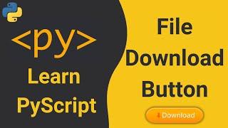 PyScript Tutorial - File Download Button in PyScript with Panel without JS #13