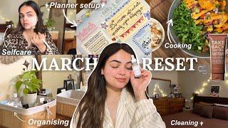 MARCH RESET ️ Setting goals, organising, cleaning, healthy cooking, planner setup, skincare 