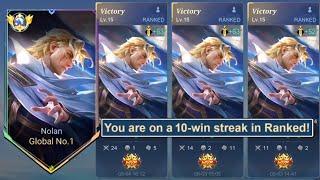 NOLAN NEW WINSTREAK BUILD AND EMBLEM 2025! (Must try!) - Mobile Legends