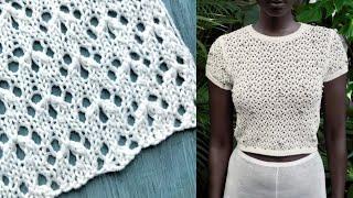 Interesting openwork top pattern from Zara