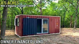 Owner Financed 8 Acres in Ozarks with huge pond & shipping container cabin! InstantAcres.Com ID#WR37