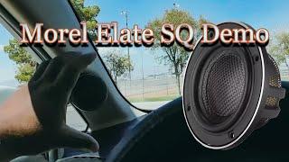 Morel Elate Carbon Alto Tweeters, MM3 midrange and Hybrid MW6-MK2 .  Zapco Amps. Everyday SQ build.