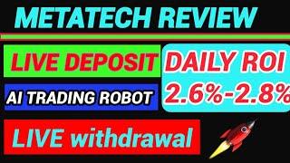 MetaTech Review | Sign up to give 20USDT | The Best Long Term Money Making Plan