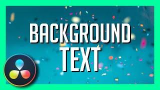 Quick Text Background in Resolve 17 - DaVinci Resolve Graphics Tip