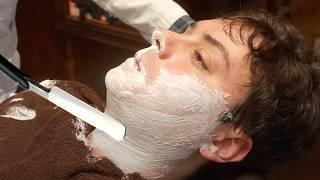 Old-School New York Hot Lather Shave with Straight Razor