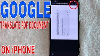   How To Google Translate PDF Document On iPhone 