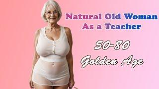 Embracing Natural Old Woman Over 50 Teacher Looks for Old Women. #over80