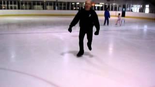 Val playing the musical scale on a SKATRON at Culver Ice Rink