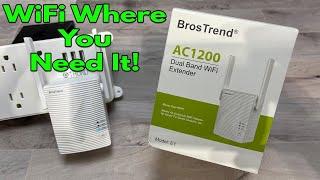 Brostrend AC 1200 Wifi Extender - Wifi Wherever You Need it - Setup & Review