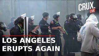 LA ICE Raid Protests LIVE | LAPD Fire Tear Gear, Round Up Protesters | Los Angeles | No Kings | US