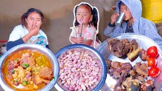 i am cooking pork beans gravy curry || sumnima Rai || village cooking recipe @ruralnepalquest