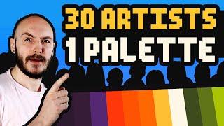 30 Artists Try Difficult Pixel Art Color Challenge