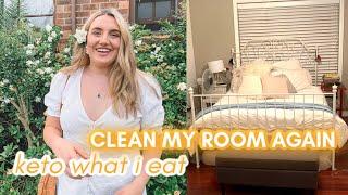 DAILY VLOG!!! KETO what I eat  + CLEAN WITH ME! / Kimberley Wilcox