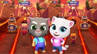 Talking Tom Gold Run 2 Gameplay - Cowboy Angela vs Officer Ginger vs Roy Raccoon TNG