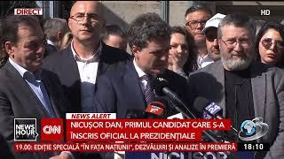 Nicușor Dan, primul candidat care s-a înscris oficial la prezidențiale