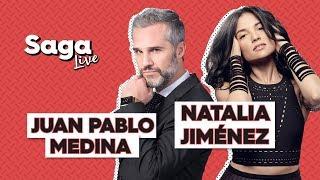 #SagaLive Natalia Jiménez y Juan Pablo Medina con Adela Micha.