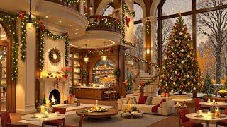 Smooth Jazz Music at Cozy Christmas Coffee Shop Ambience  Relaxing Christmas Jazz Music 2025