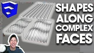 BENDING OBJECTS ALONG COMPLEX FACES in SketchUp with Flowify