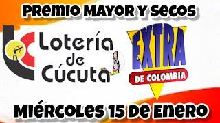 ️ Resultado PREMIO MAYOR Y SECOS Loteria EXTRA DE COLOMBIA Y CUCUTA Miercoles 15 de Enero 2025