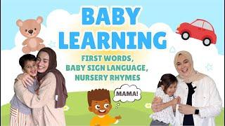 Baby Learning Video - First Words, Songs and Nursery Rhymes for Babies - Toddler Videos - English