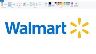 How to draw Walmart Logo on Computer using Ms Paint | Walmart Logo | Ms Paint.