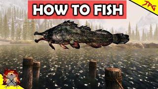 How To Fish In Skyrim Anniversary Edition! Basics Of Fishing! Rare Fish Tips - Starter Guide