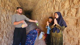 Compassionate Man Feeds Homeless Mother Living Under Bridge